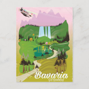 Carte Postale Bavière Allemagne paysage imprimer