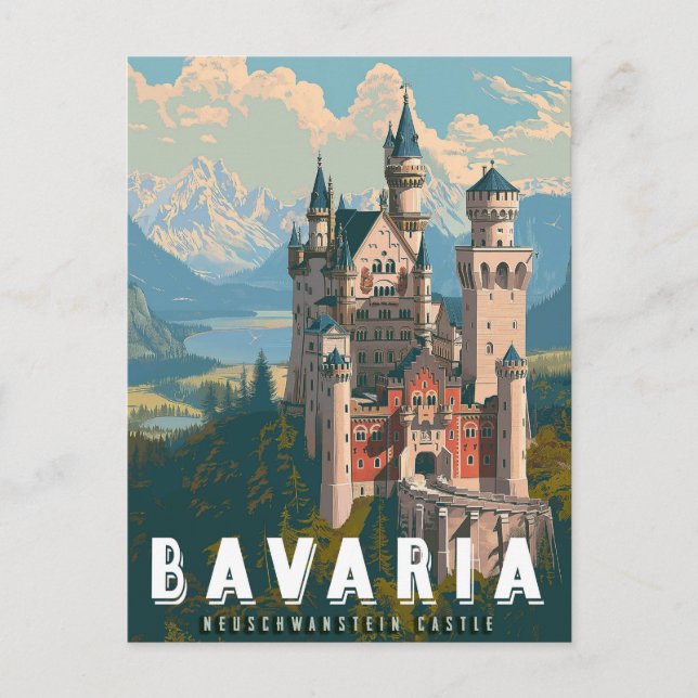 Carte Postale Bavière : Château de Neuschwanstein  (Devant)