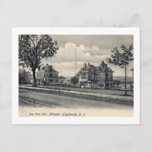 Carte Postale Bay View Ave, Atlantic Highlands, NJ Vintage