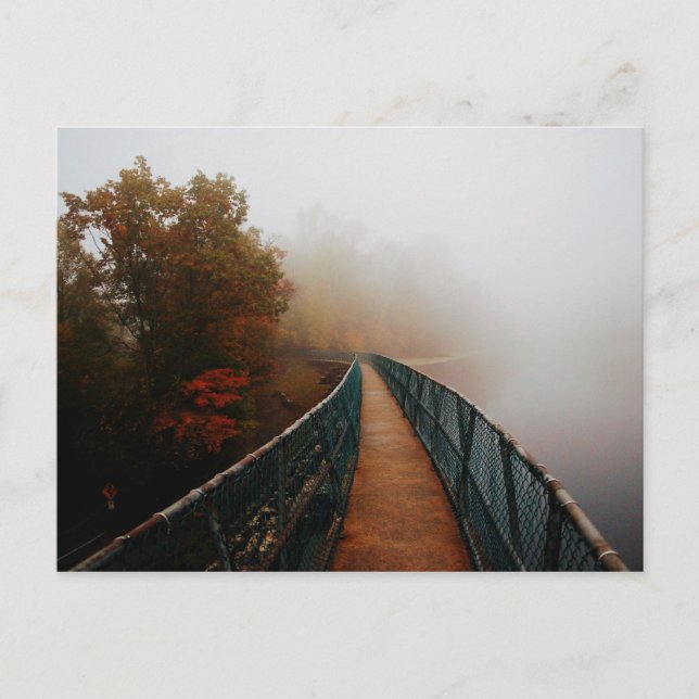 Carte Postale Bays Mountain Dam dans le brouillard (Devant)