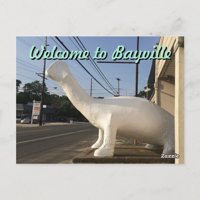 Carte Postale Bayville Route 9 Dinosaur (Dos)