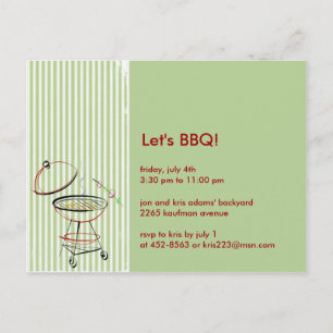 Carte postale BBQ Party