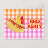 BBQ Party En vichy nappes Hot Chien Condiments
