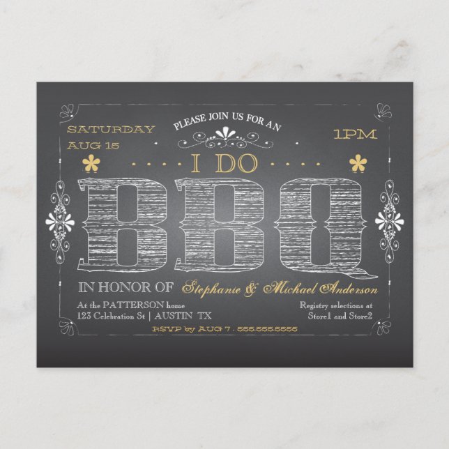 Carte postale BBQ PERSONNALISÉE (Devant)