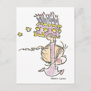 Carte Postale BD-001 Fille d'anniversaire en cours