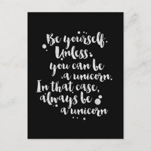 Carte Postale Be a Unicorn - Inspirational Card