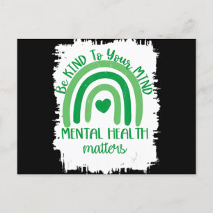 Carte Postale Be Kind To Your Mind, Mental Health Matters, Autis