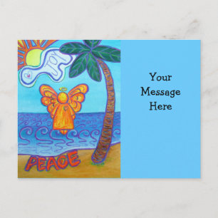 Carte postale Beach Angel avec message personnel p