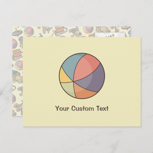 Carte Postale Beach Ball (Devant / Derrière)