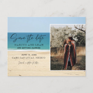 Carte Postale Beach Destination Mariage Photo Enregistrer la dat