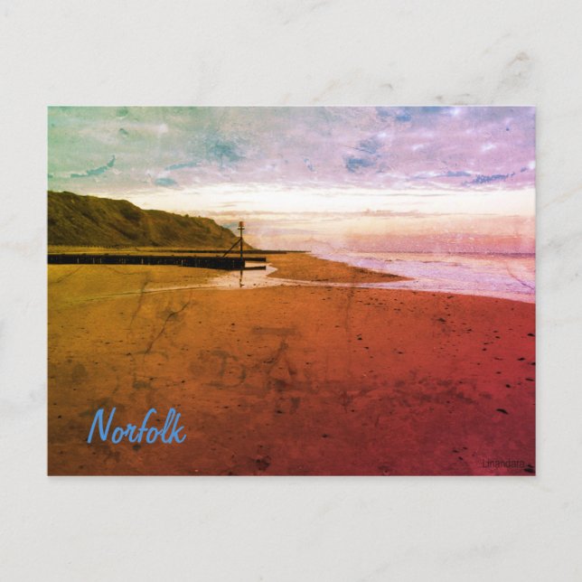 Carte Postale Beach in Mundesley, Norfolk by Alexandra Cook Post (Devant)