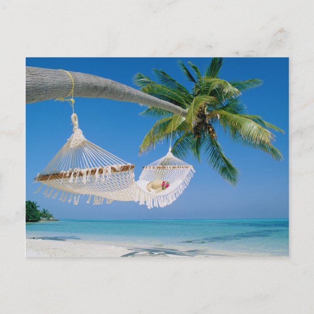 Carte Postale Beach Paradise Vacances Hammock (Devant)