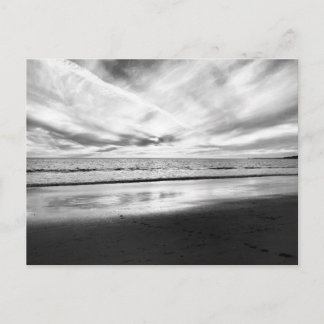 Carte Postale Beach view in black and white