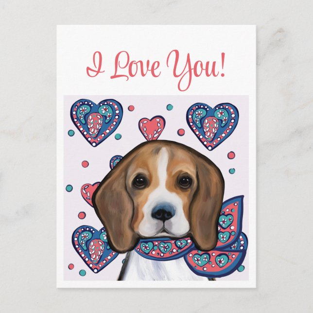 Carte Postale Beagle       (Devant)