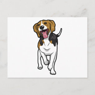 Carte Postale Beagle heureux