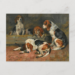 Carte Postale Beagles - Pères du Pack par John Emms