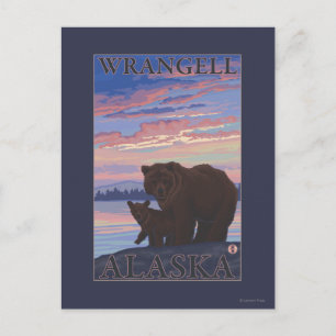 Carte Postale Bear and Cub - Wrangell, Alaska