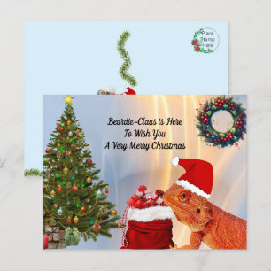 Carte Postale Beardie-Claus - Fête du dragon à capuche