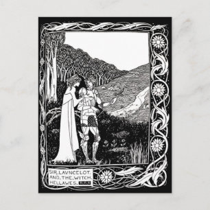 Carte Postale Beardsley Lancelot & Witch Post Card