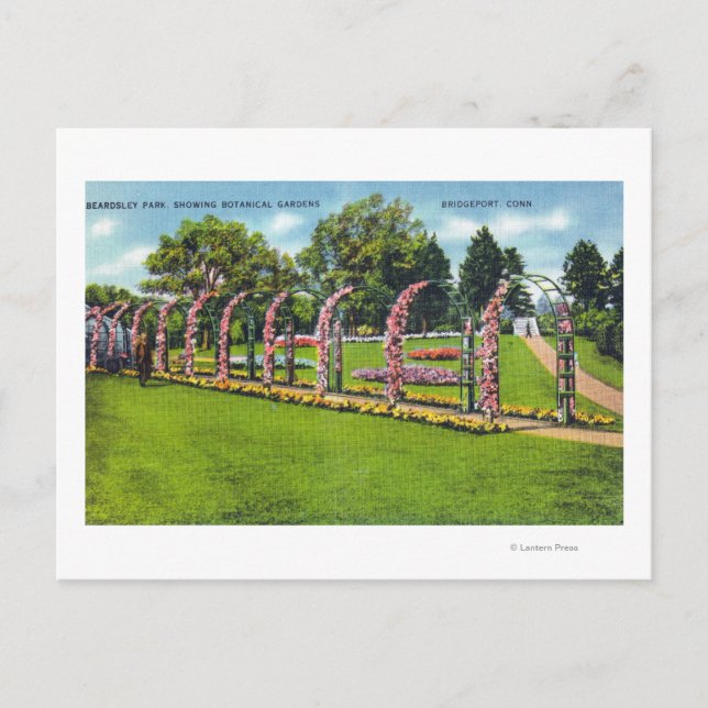 Carte Postale Beardsley Park Vue sur les jardins botaniques (Devant)