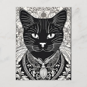 Carte postale Beardsley Style Chat