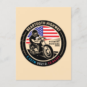 Carte Postale Beartooth Highway Toutes les routes américaines Mo
