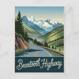 Carte Postale Beartooth Highway Vintage