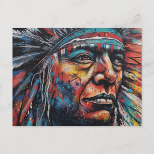Carte Postale Beau Amérindien