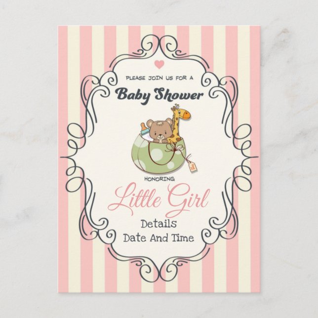 Carte Postale Beau Baby shower (Devant)