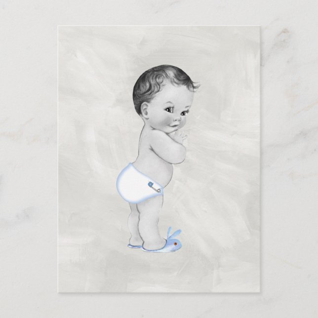 Carte Postale Beau bébé Vintage Garçon (Devant)