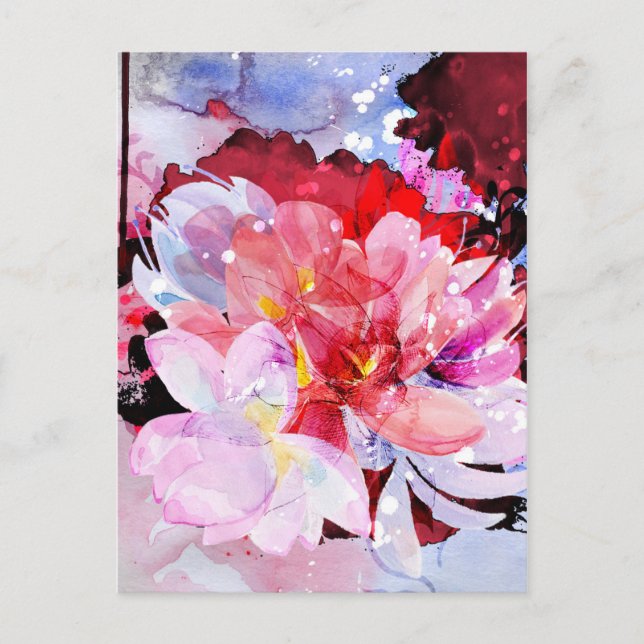 Carte Postale Beau bouquet de fleurs (Devant)