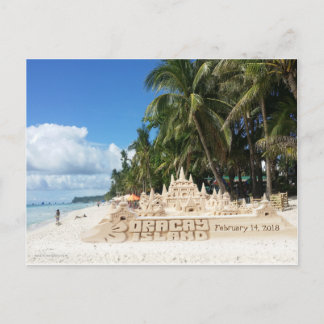 Carte Postale Beau Château de Boracay - Personnaliser DATE