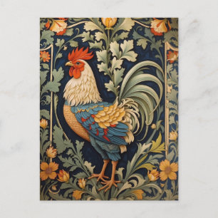 Carte Postale Beau Coq Vintage William Morris Inspiré
