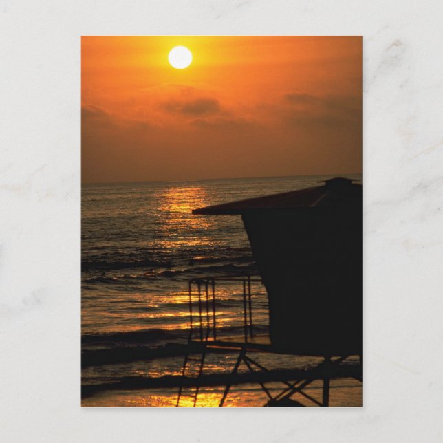 Carte Postale Beau coucher de soleil : Carlsbad, Californie (Devant)