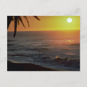 Carte Postale Beau coucher de soleil : Côte Nord, Oahu, Hawaï