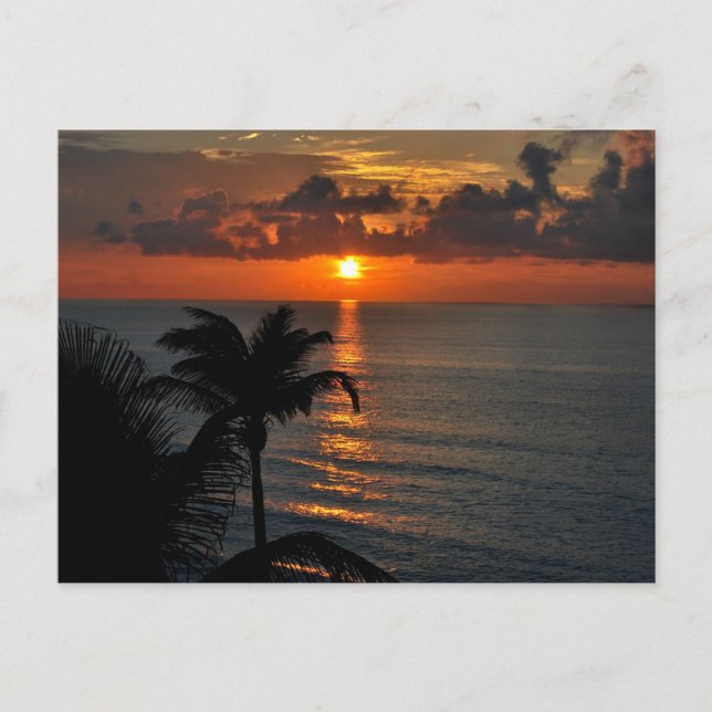 Carte Postale Beau coucher de soleil de Cancun (Devant)
