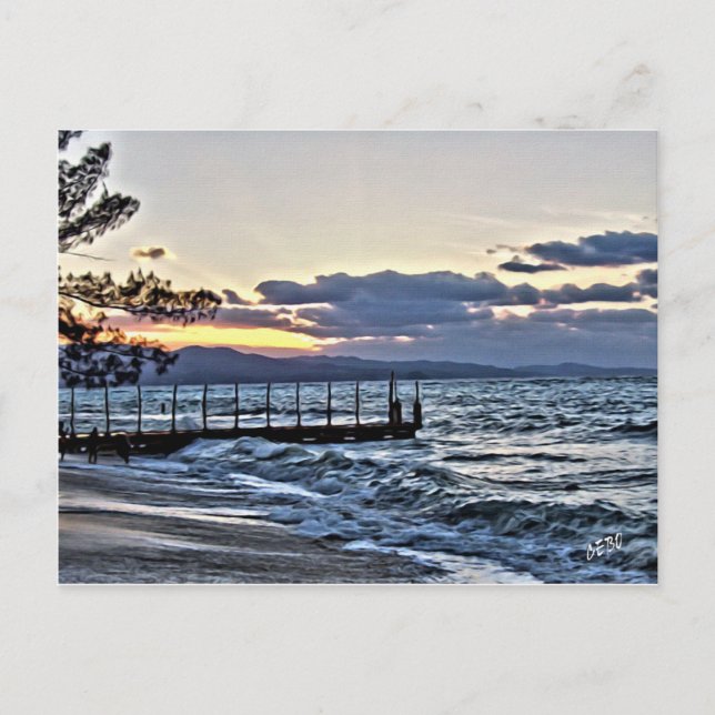 Carte Postale Beau coucher du soleil à Montego Bay, Jamaïque (Devant)