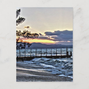 Carte Postale Beau coucher du soleil à Montego Bay, Jamaïque