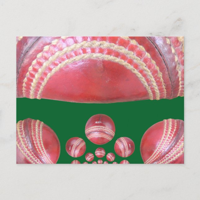 Carte Postale Beau Cricket Ball Art Design (Devant)