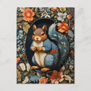 Carte Postale Beau écureuil William Morris inspiré