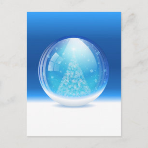 Carte Postale Beau globe neigeux