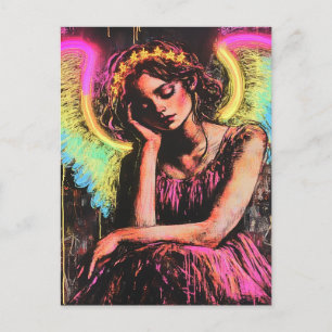 Carte Postale Beau Imaginaire Neon Angel