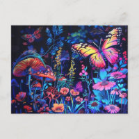 Beau Imaginaire papillon et champignons