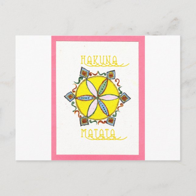 Carte Postale Beau Inspirationnel Star Floral Vector Motif (Devant)