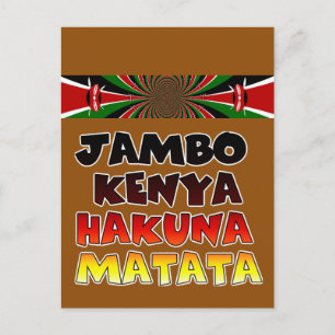 Carte Postale Beau Jambo Kenya Hakuna Matata Joli Art