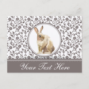 Carte Postale Beau lapin de Pâques personnalisé