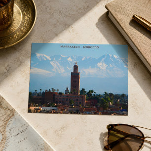 Carte Postale Beau Maroc Rouge Marrakech Montagnes de l'Atlas
