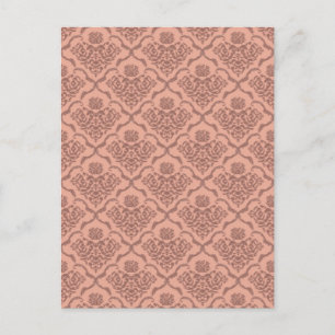 Carte Postale Beau modèle girly élégant vintage damask