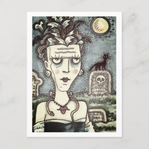 CARTE POSTALE BEAU MONSTRE DÉPLAISANT FRANKENELLA, GRAVES, CAT
