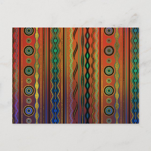Carte Postale Beau Motif tribal translucide (Devant)